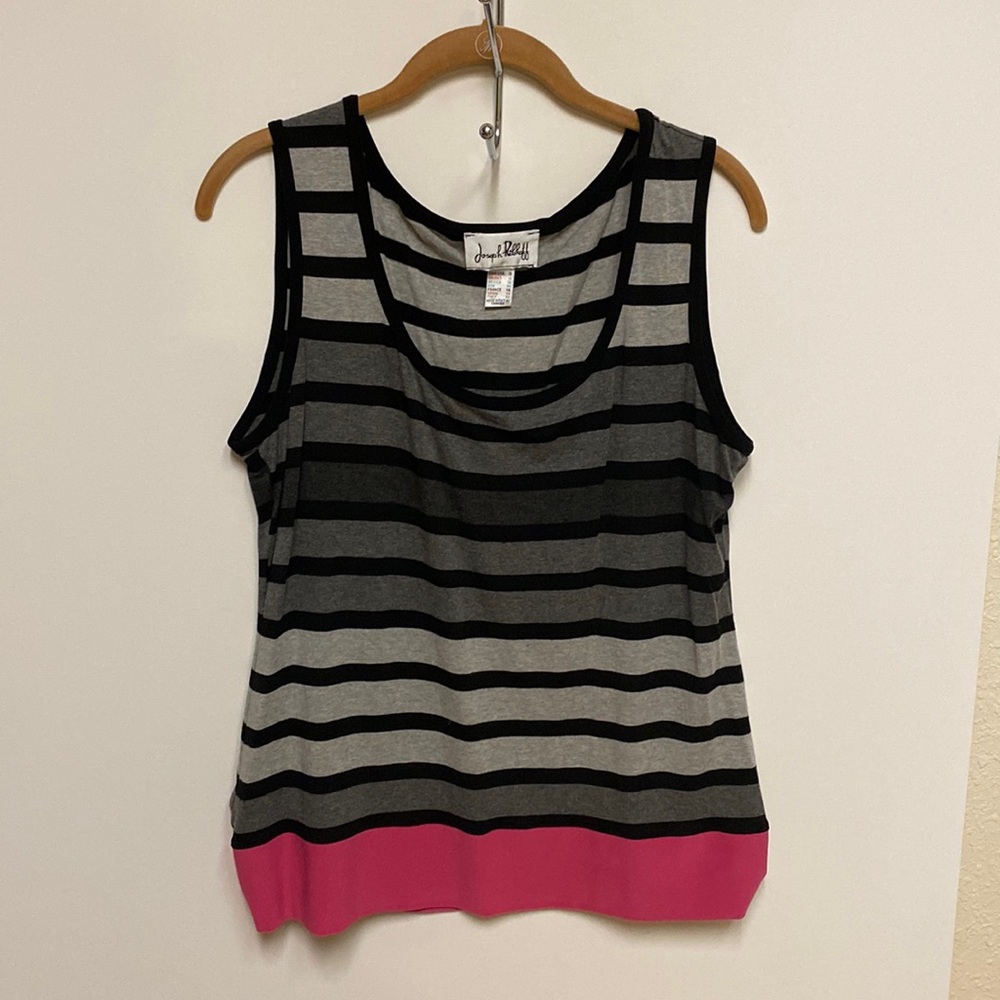 Pink & Black Tank Top by Joseph Ribkoff